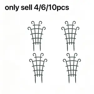 Trellis for Potted Plants，  Small Plastic Support for Houseplants Vines Vegetables Flowers Stand Frame， Stackable Small Plant Trellis for Indoor Climbing Plants, Potted Plant Trellis for Houseplants, Mini Plastic Garden Trellis for Hoya, Pothos, Ivy, Vine