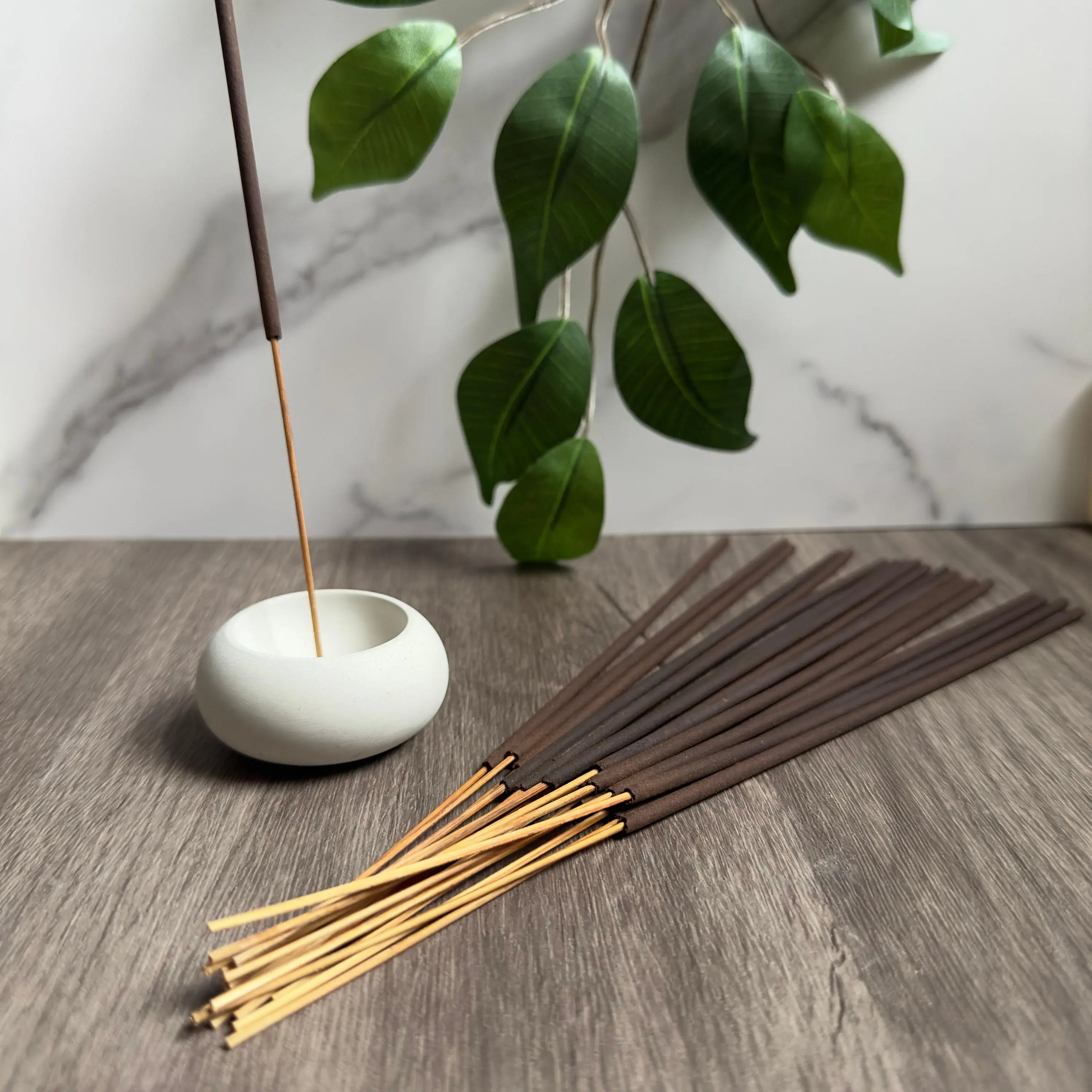 Fresh Roses Scented Incense Sticks with Holder, 20 Pack Handmade, Essential Oils, Heart Chakra, Love and Forgiveness, Hand Dipped