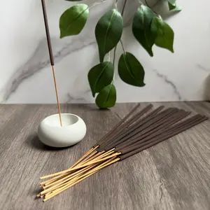 Fresh Roses Scented Incense Sticks with Holder, 20 Pack Handmade, Essential Oils, Heart Chakra, Love and Forgiveness, Hand Dipped