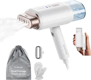 Portable Clothes Steamer Dual-Voltage-220V/120V - Fast Heat, Powerful Wrinkle Removal, Portable and Easy to Use