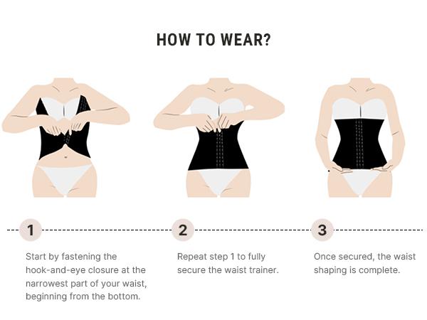 FeelinGirl Women's Tummy Control Waist Trainer Corset Reflective Comfortable Fabrics Adjustable Hooks Waist Cincher SpringStatements