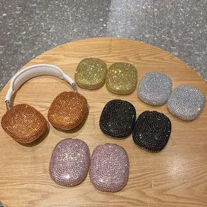 Full Diamond AirPods Max Headphone Cover, Luxury Sparkling Rhinestone Protective Case, Full Coverage Shockproof, Multiple Colors Available, Audio Protection