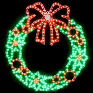 Hi-Vibrant 24" Wreath With Bow 415 LED Twinkling Ornamental
