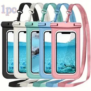 Waterproof Phone Bag, 1 Count Universal Large Capacity Phone Case with Lanyard, Swimming Phone Bag, Phone Accessories for Swimming, Beach, Pool, Phone Accessories, Cover, Smartphone