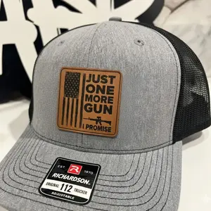 Just One More Gun I Promise – Funny Patriotic Husband Trucker Snapback Beanie Hat Leather Patch Hat