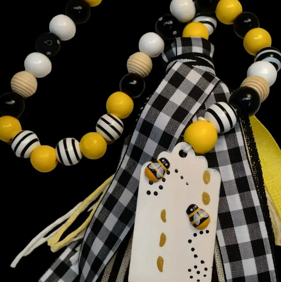 Bee Bead Tassel Decoration Ornaments Hangable Hanging Garland
