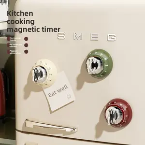 Magnetic Timer Kitchen Mechanical Timer Cooking Reminder Visual Time Management Alarm Countdown Clock, Magnetic Count Down Timer