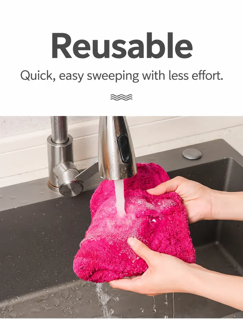 Household multi-functional lazy-person vacuuming broom - head cover for sweeping and cleaning, absorbing water and hair. Brush cloth with soft bristles, mop.