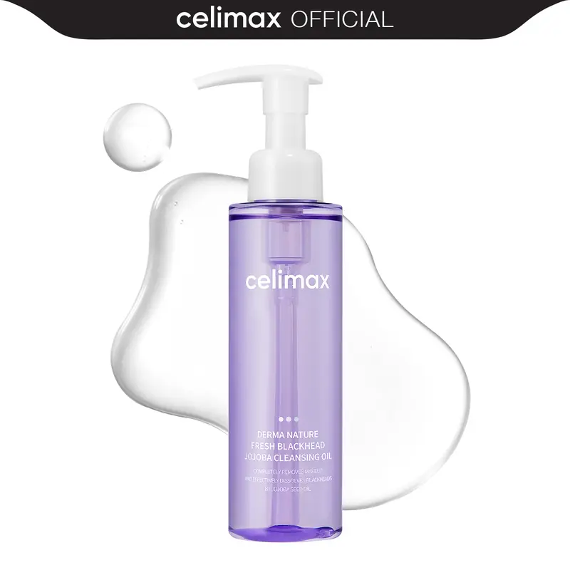 [celimax official] Derma Nature Fresh Blackhead Jojoba Cleansing Oil | Light & Non-Greasy Daily Makeup Remover, Facial Cleanser, Clogged Pore & Blackheads Removal, 150ml