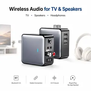 Bluetooth Adapter for TV & Old Speakers | AUX/RCA Wireless Audio for Headphones, Stereo & PC | Plug & Play