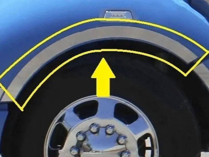 Kenworth T680 Fender Wheel Trim Pair Set Premium Quality Stainless Steel 430 grade
