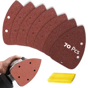 Sander Sandpaper 70 count, 40 60 80 100 150 240 320 Grit  Sanding Pads, Ryobi Sander Replacement Pad, Detail Sand Paper with Tack Cloth
