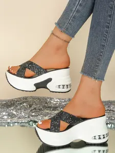 Women's Thick Sole Wedge Sandals, Height Sandals, Platform Strap Sandals, Casual Summer Sandals, Commuter Friendly, Stylish and Comfortable, Multi-Functional, Best Summer Choice, Fashionable Footwear
