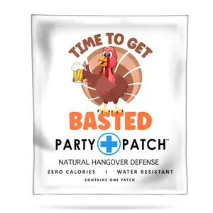 Party Patch Anti Hangover sticker for party accessory Time to Get Busted Theme