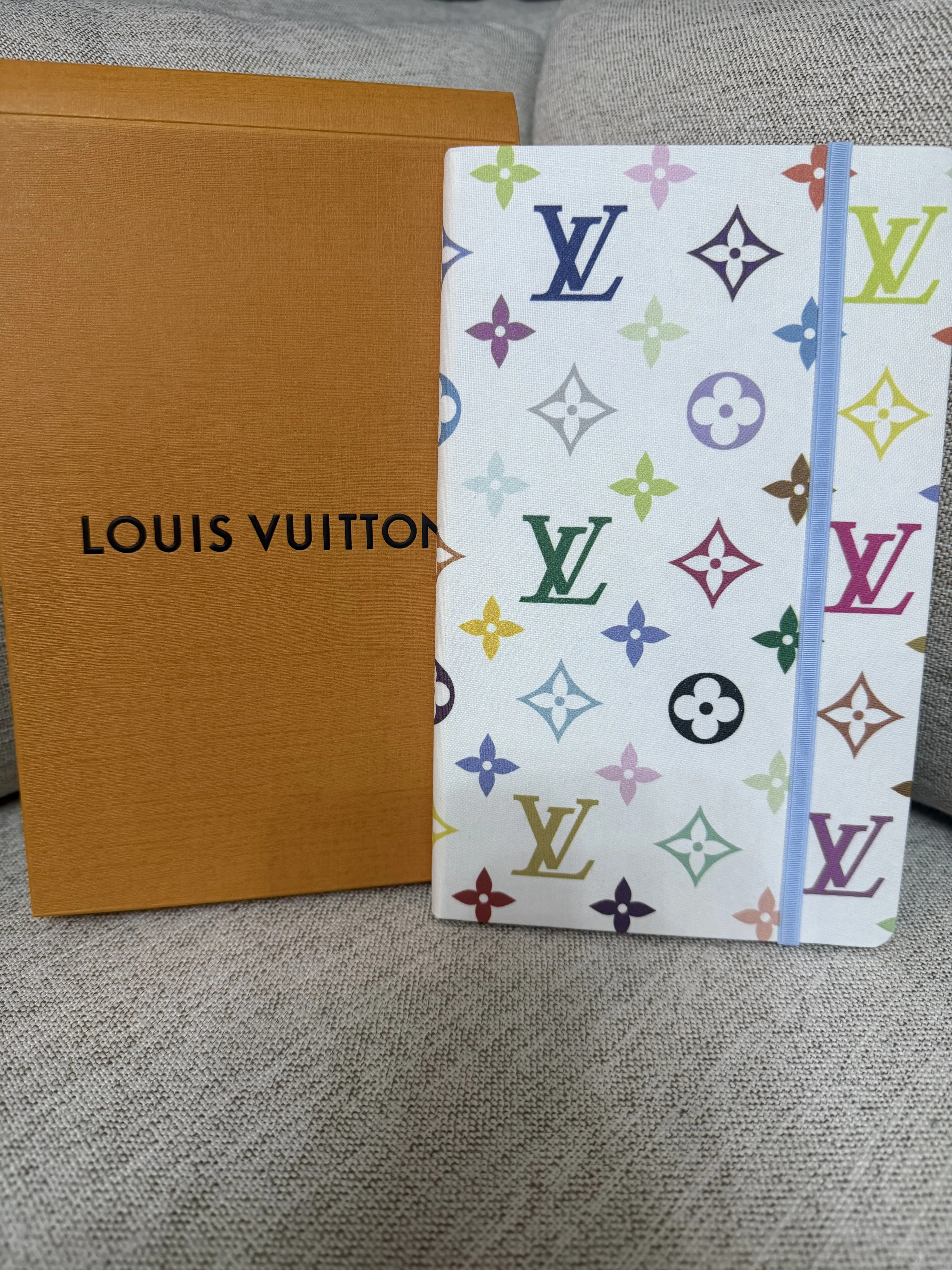 Pre-owned Louis Vuitton Fabric Small Leather Goods x Murakami LV x TM Monogram Multicolore Jane Notebook MM