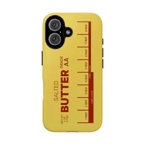 Salted Butter Tough Phone Case, Retro Butter Phone Cover,Themed Phone Case Premium Matte Texture, Protection, Shockproof,  Anti-Fingerprint For IPhone 17-12, Pro Max, Pro Plus, and Samsung S25-22 Protection Safety