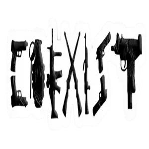 Coexist Decal for car, laptop, tumbler and more. Vinyl Waterproof Stickers