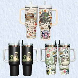 Ghibli Tumbler 40oz,  Tumbler 40oz with Handle Gift For Ghibli Lovers