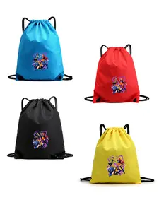 Women K-Pop Drawstring Backpack Waterproof Cartoon Pattern Lightweight Gym Bag Suitable for Football Basketball School Sports Travel Gift