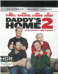 Daddy's Home 2  [4K ULTRA HD BLU-RAY MOVIE] With Blu-Ray, 4K Mastering, Ac-3/Dolby Digital, Dolby, Dubbed, Subtitled, Widescreen