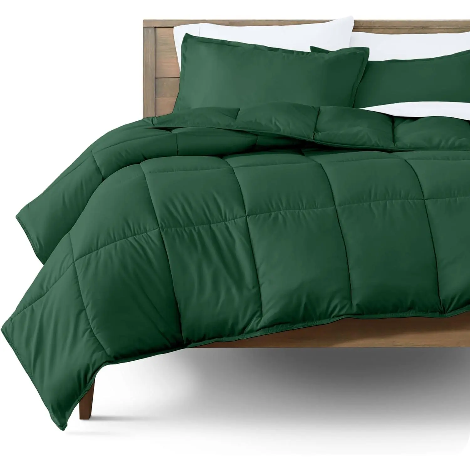 Comforter - Oversized King Size - Ultra-- Goose Down Alternative - Premium 1800 Series - Warmth (Oversized King, Forest Green)