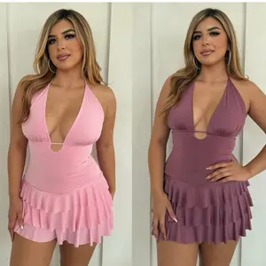 Karlita Ruffle Romper Dress