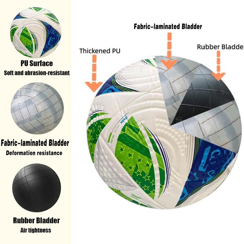 1 piece, Soccer Ball Size 5, Football Balls, 2026 World Cup Match Ball, Durable PU Material, Nylon Lining, Seamless High Elasticity, Ideal for Adults & Teens, Birthday Gift