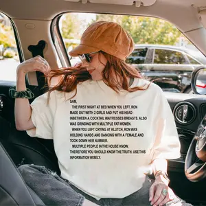 Jersey Shore "The Note" Tank Top, Dear Sam Anonymous Letter, Gag Gift For Fans, Funny Jersey Shore Shirt, Snooki & Jwoww Design, TV Show Merchandise