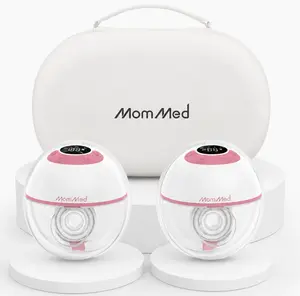 MomMed  M21 Luma Built-In Night Light Breastfeeding Pump, Upgraded Hands-Free Wearable Breast Pump, 150ml Nursing Cup With 17/19/21/24mm Flange Insert, 4 Modes & 12 Suction Levels,  27mm Portable Electric Pump