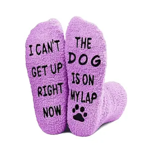 Women's Christmas Gift Socks, Fun Plush Soft Slippers & Socks for Mom Grandma Teacher Wife Dog Lovers Paw, Perfect Birthday Mother's Day Present