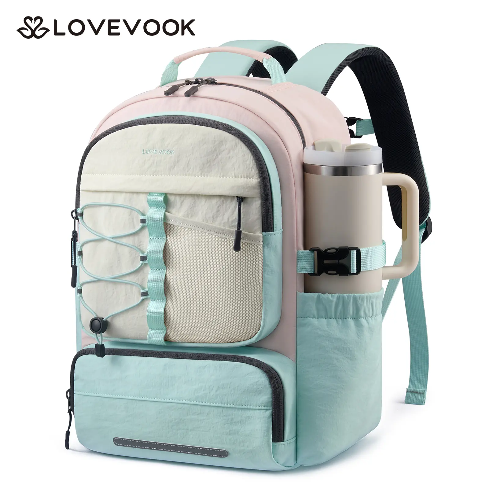 Green Pink Beige