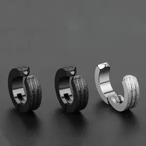 A pair of earrings without piercings, high-end earrings for boys, trendy matte earbone clips, fashionable men's and women's personalized temperament, new ear accessories rings men quality elegant y2k wedding old money engagement Moissanite