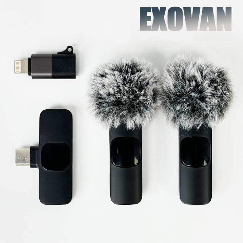 2-In-1 Wireless Mini Mic For Smartphone - Clear Stereo Audio Noise Reduction Vlogging Tool 2-In-1 Wireless Mini Mic For Smartphone - Clear Stereo Audio Noise Reduction Vlogging Tool