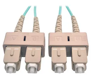 Tripp Lite TRL-N806-01M 10GB Duplex Multimode 50&125 OM3 LSZH Fiber Patch SC to SC Cable, Aqua - 3 ft.
