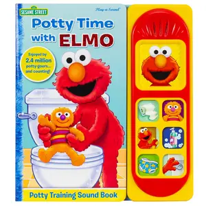 Sesame Street - Potty Time with Elmo - Potty Training Sound Book - PI Kids - Board book