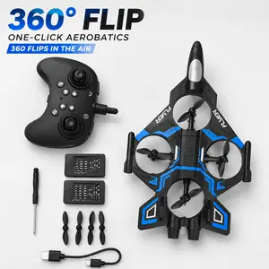 Remote-controlled fighter jet toy, children's remote-controlled airplane, capable of 360° barrel rolls and stable hovering, one-button takeoff and landing, perfect as a gift, remote-controlled jet, remote-controlled airplane, remote-controlled airplane