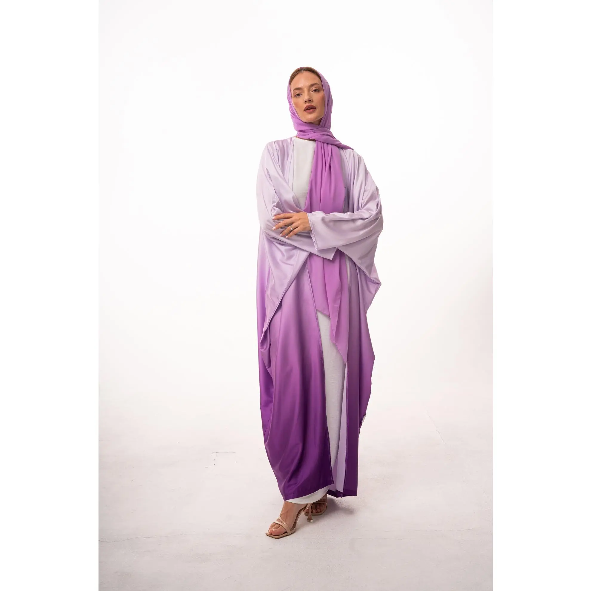 Mommy & Me - Elaf Ombré Abaya - Purple