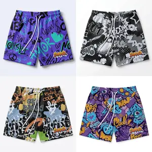 Urban Graffiti Athletic Shorts for Teens – Cool Summer Street Shorts - Breathable Summer Beach & Travel Shorts