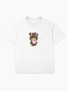 Angel Monchhichi Bebechhichi T-Shirt, Meme T Shirt, Pet Lovers T- Shirt, Pet Photo Shirt, Gift for Mother, Girlfriend, Pet Lovers, Graphic T-Shirt, Gildan 5000 Tee