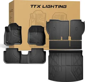 TTX LIGHTING Floor Mats Fit for Honda CRV 2023 2024 2025 2026 All Models (Include Hybrid) - TTX LIGHTING CR-V All Weather Floor Liners & Cargo Liner with Backrest Mats Car Mats Accessories (Fit Upper Deck)