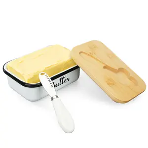 Stainless steel Luxury Butter Dish - Countertop Keeper with Lid, Knife, High-Quality Silicone Sealing, and Easy-Clean Design - Perfect Kitchen Gift for Butter Lovers