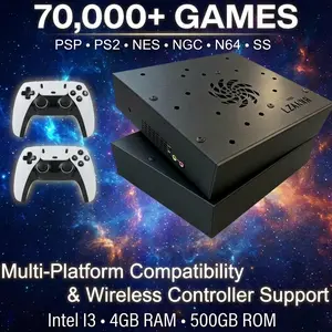 Plug & Play Retro Game Console for TV | Supports PS2 Wii NGC N64 PSX Arcade Games | 4GB RAM 500GB Storage