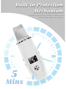 Skin Cleanser Facial Scrubber with 4 Modes Pore Extractor Peeling EMS Massage Ion Export for Deep Cleaning & Blackhead Removal Perfect Gift for Women's Face Care All Skin Types