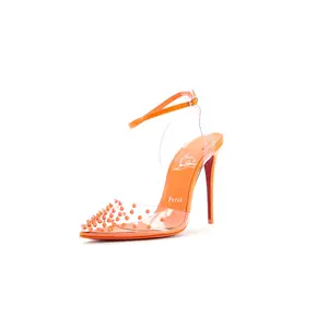 Pre-owned Christian Louboutin Women's Spikoo Pumps PVC 100 by Rebag
