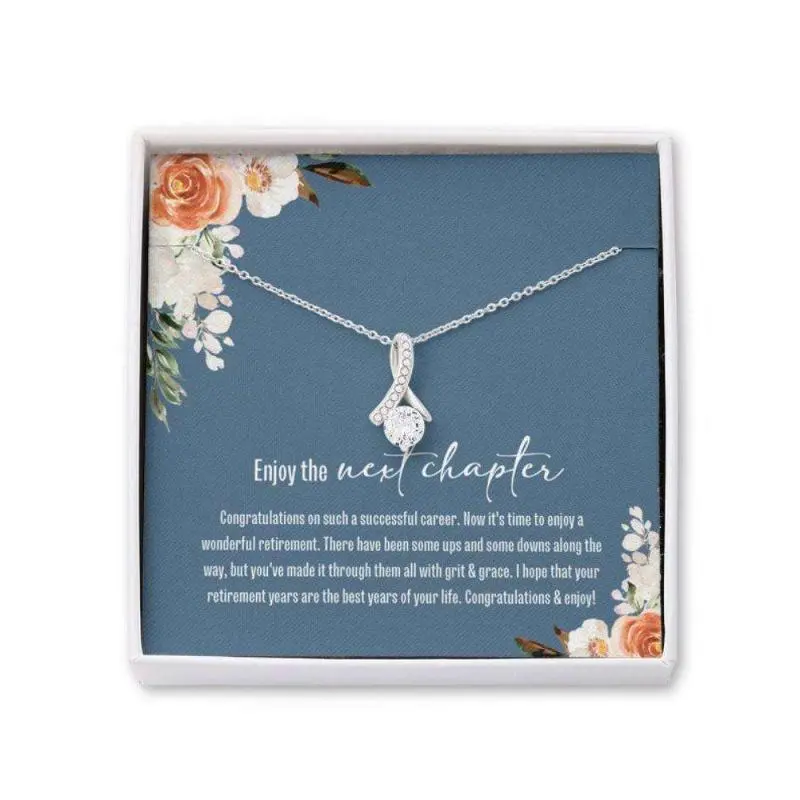 Friend Necklace, Retirement Gifts For Women, Retirement  For Colleagues, Leave Job, Retirement Party Gift For Her, Message To My Daughter, Daughter Gift, Father Daughter Necklace, Christmas Gift, Birthday Gift