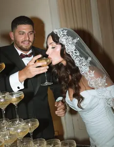 Bridal Cathedral Veil, Lace Mantilla Wedding Accessory