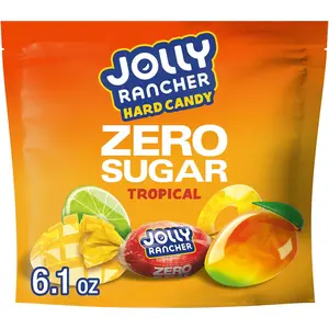 JOLLY RANCHER Zero Sugar Tropical Fruit Flavored Hard Candy Bag, 6.1 oz