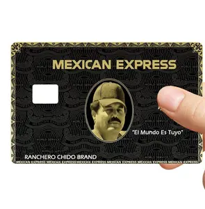 El Gran Jefe Debit/Credit Card Skin Adhesive Covers (Black/Gold)- Premium Vinyl, Vibrant Designs, Easy Application