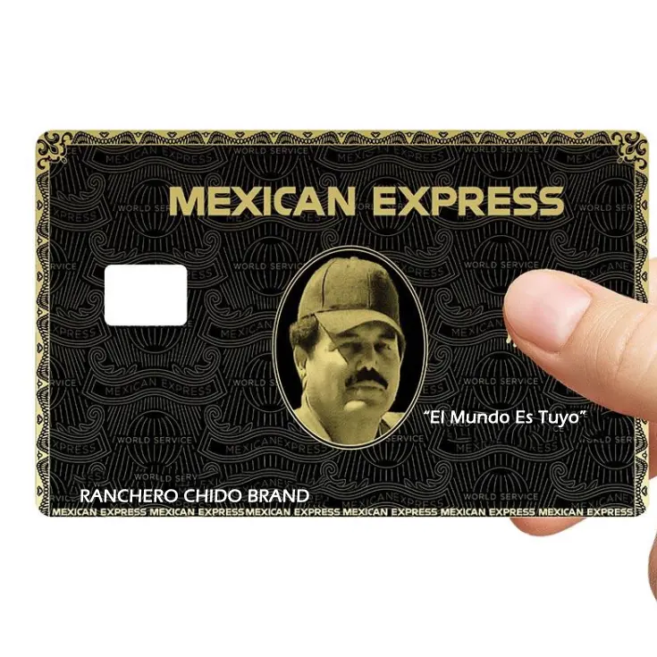 El Gran Jefe Debit/Credit Card Skin Adhesive Covers (Black/Gold)- Premium Vinyl, Vibrant Designs, Easy Application