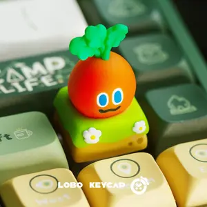 Mojo Family Carrot Singer Mayday Peripheral Mechanical Keyboard ESC Decoration Resin Material Personalized Keycaps Fun Toy Gifts
